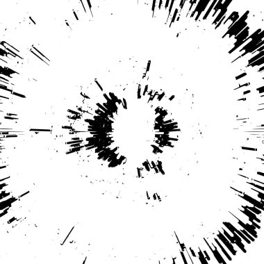 Grunge üst üste biniyor. Soyut siyah-beyaz vektör arkaplanı. Çatlak, leke ve noktalarda kirli desenli tek renkli klasik yüzey. Karanlık korku tarzında eski bir duvar.