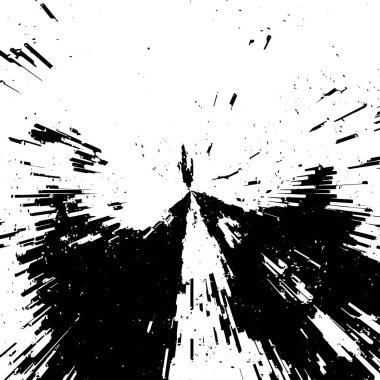 Grunge üst üste biniyor. Soyut siyah-beyaz vektör arkaplanı. Çatlak, leke ve noktalarda kirli desenli tek renkli klasik yüzey. Karanlık korku tarzında eski bir duvar.