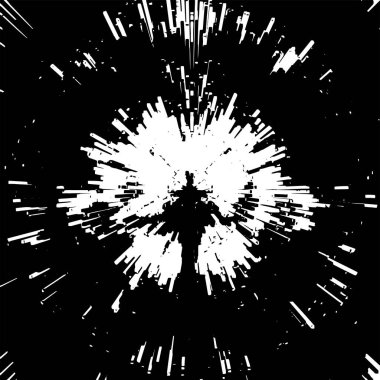 Grunge siyah beyaz desen. Tek renkli parçacıklar soyut doku. 