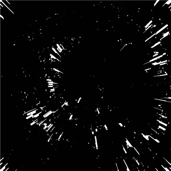 Grunge Zwart Wit Patroon Monochroom Abstracte Textuur Achtergrond Van Scheuren — Stockvector