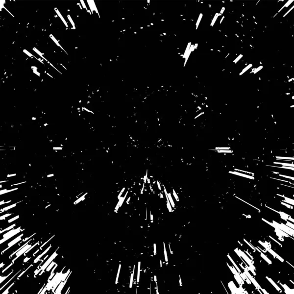 黒と白のパターン モノクロ抽象的なテクスチャー クラック チップ インクスポット ラインの背景 ダークデザインの背景面 — ストックベクタ