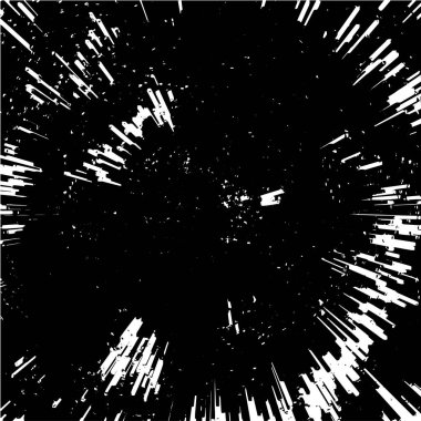 Dairesel yıldız patlaması dokusu. Sıkıntılı, dengesiz bir arkaplan. Soyut tek renkli illüstrasyon.