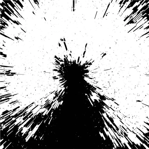 Circulaire Sterrensprong Explosie Structuur Gestoorde Ongelijke Grunge Achtergrond Abstracte Monochrome — Stockvector
