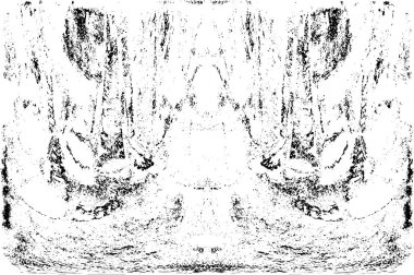 Grunge dikey olarak simetrik siyah beyaz doku. Tek renkli yıpranmış kaplama deseni. 