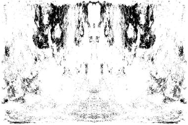 Grunge dikey olarak simetrik siyah beyaz doku. Tek renkli yıpranmış kaplama deseni. 