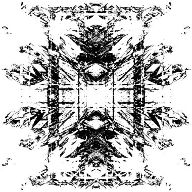 simetrik geometrik siyah beyaz grunge arkaplanı 