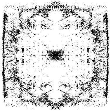 simetrik geometrik siyah beyaz grunge arkaplanı 