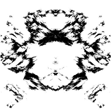 Grunge dikey olarak simetrik siyah beyaz doku. Tek renkli yıpranmış kaplama deseni. 