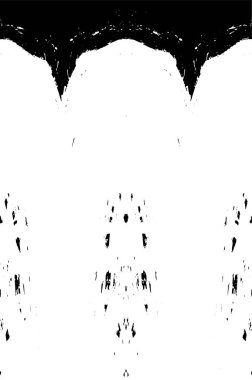 Grunge dikey olarak simetrik siyah beyaz doku. Tek renkli yıpranmış kaplama deseni. 