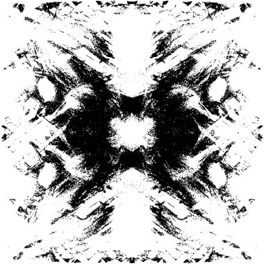 simetrik geometrik siyah beyaz grunge arkaplanı 