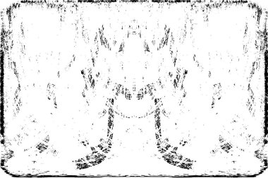 Grunge dikey olarak simetrik siyah beyaz doku. Tek renkli yıpranmış kaplama deseni. 