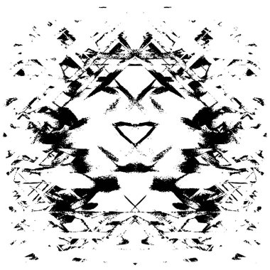 simetrik geometrik siyah beyaz grunge arkaplanı 