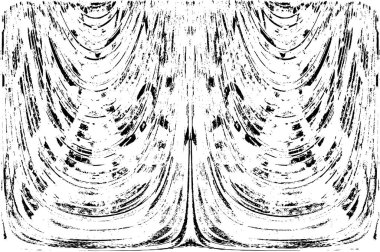 Grunge dikey olarak simetrik siyah beyaz doku. Tek renkli yıpranmış kaplama deseni. 