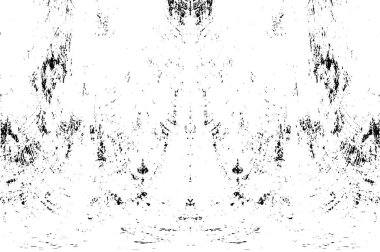 Grunge dikey olarak simetrik siyah beyaz doku. Tek renkli yıpranmış kaplama deseni. 
