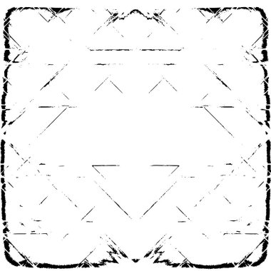 simetrik geometrik siyah beyaz grunge arkaplanı 