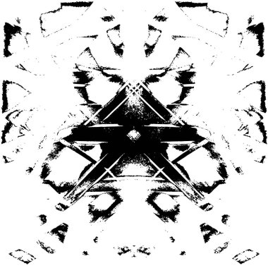 simetrik geometrik siyah beyaz grunge arkaplanı 