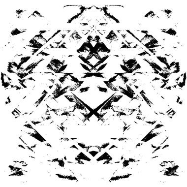 simetrik geometrik siyah beyaz grunge arkaplanı 