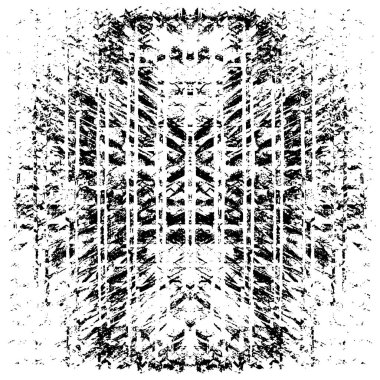 simetrik geometrik siyah beyaz grunge arkaplanı 