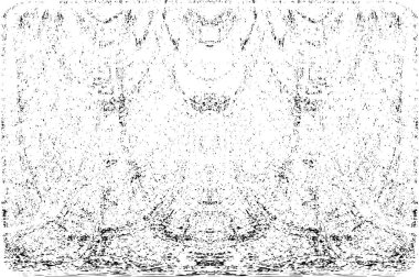 Grunge dikey olarak simetrik siyah beyaz doku. Tek renkli yıpranmış kaplama deseni. 