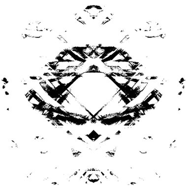 simetrik geometrik siyah beyaz grunge arkaplanı 