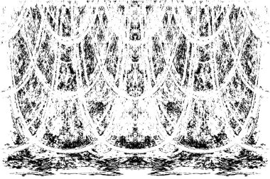 Grunge dikey olarak simetrik siyah beyaz doku. Tek renkli yıpranmış kaplama deseni. 