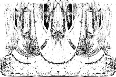 Grunge dikey olarak simetrik siyah beyaz doku. Tek renkli yıpranmış kaplama deseni. 