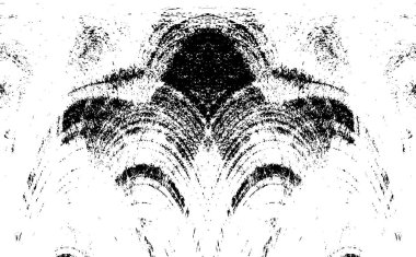 Grunge dikey olarak simetrik siyah beyaz doku. Tek renkli yıpranmış kaplama deseni. 