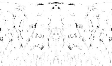 Grunge dikey olarak simetrik siyah beyaz doku. Tek renkli yıpranmış kaplama deseni. 