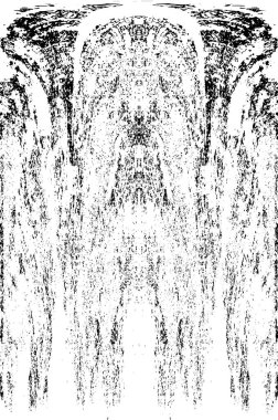 Grunge dikey olarak simetrik siyah beyaz doku. Tek renkli yıpranmış kaplama deseni. 