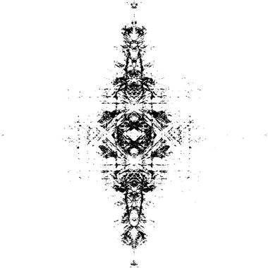 simetrik geometrik siyah beyaz grunge arkaplanı 