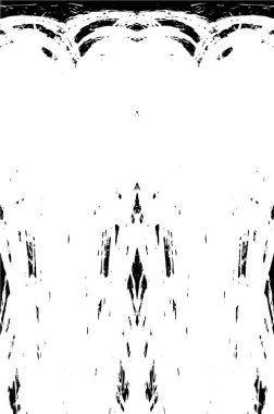 Grunge dikey olarak simetrik siyah beyaz doku. Tek renkli yıpranmış kaplama deseni. 