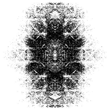 simetrik geometrik siyah beyaz grunge arkaplanı 