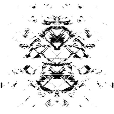 simetrik geometrik siyah beyaz grunge arkaplanı 