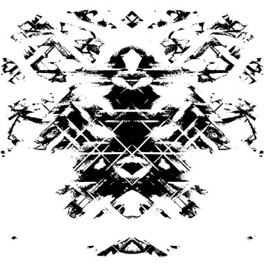 simetrik geometrik siyah beyaz grunge arkaplanı 