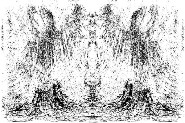 Grunge dikey olarak simetrik siyah beyaz doku. Tek renkli yıpranmış kaplama deseni. 