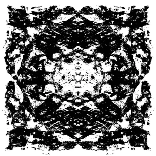 Grunge dikey olarak simetrik siyah beyaz doku. Tek renkli yıpranmış kaplama deseni. 