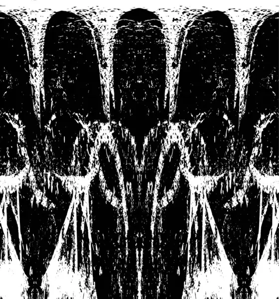 Grunge dikey olarak simetrik siyah beyaz doku. Tek renkli yıpranmış kaplama deseni. 