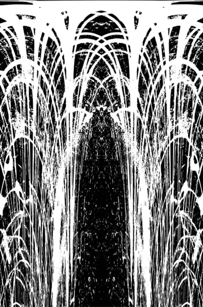 Grunge dikey olarak simetrik siyah beyaz doku. Tek renkli yıpranmış kaplama deseni. 