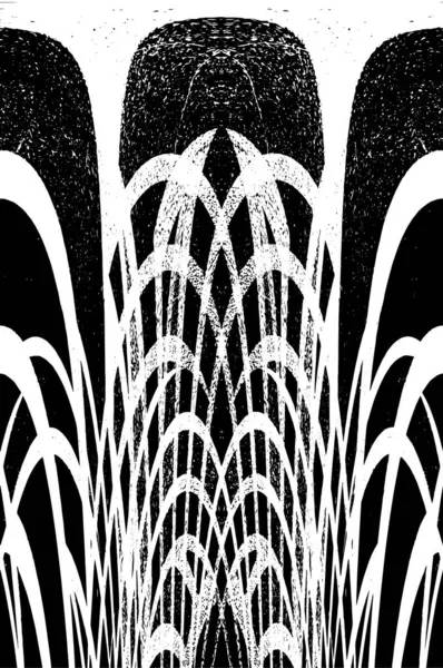 Grunge dikey olarak simetrik siyah beyaz doku. Tek renkli yıpranmış kaplama deseni. 