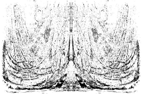 Grunge dikey olarak simetrik siyah beyaz doku. Tek renkli yıpranmış kaplama deseni. 