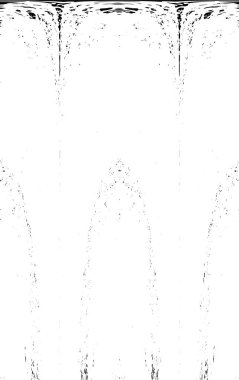 Grunge dikey olarak simetrik siyah beyaz doku. Tek renkli yıpranmış kaplama deseni. 