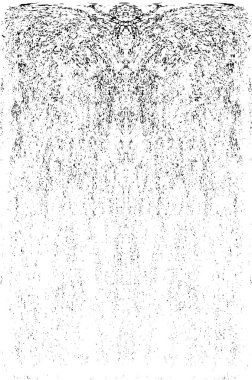 Grunge dikey olarak simetrik siyah beyaz doku. Tek renkli yıpranmış kaplama deseni. 