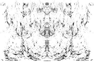 Grunge dikey olarak simetrik siyah beyaz doku. Tek renkli yıpranmış kaplama deseni. 