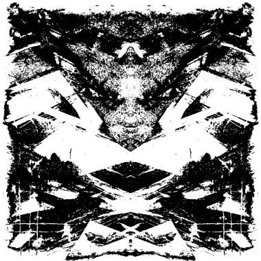 Çizik ve çatlaklarla dolu bir duvar parçası. Herhangi bir tasarım üzerine grunge illüstrasyonunu yükle. Vintage efektli soyut kumlu arkaplan