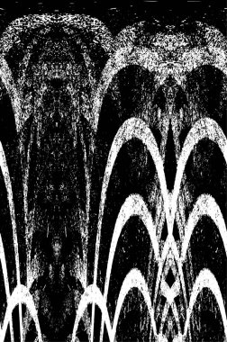 Çizik ve çatlaklarla dolu bir duvar parçası. Herhangi bir tasarım üzerine grunge illüstrasyonunu yükle. Vintage efektli soyut kumlu arkaplan