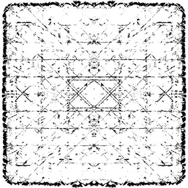 Çizik ve çatlaklarla dolu bir duvar parçası. Herhangi bir tasarım üzerine grunge illüstrasyonunu yükle. Vintage efektli soyut kumlu arkaplan