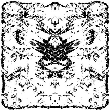 Çizik ve çatlaklarla dolu bir duvar parçası. Herhangi bir tasarım üzerine grunge illüstrasyonunu yükle. Vintage efektli soyut kumlu arkaplan