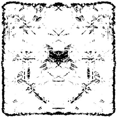 Çizik ve çatlaklarla dolu bir duvar parçası. Herhangi bir tasarım üzerine grunge illüstrasyonunu yükle. Vintage efektli soyut kumlu arkaplan