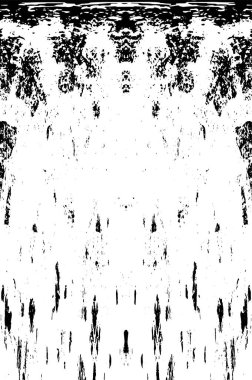 Grunge dikey olarak simetrik siyah beyaz doku. Tek renkli yıpranmış kaplama deseni. 