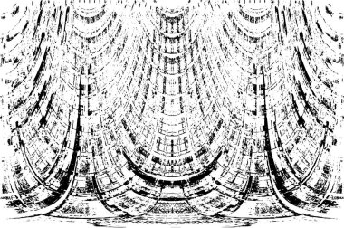 Grunge dikey olarak simetrik siyah beyaz doku. Tek renkli yıpranmış kaplama deseni. 